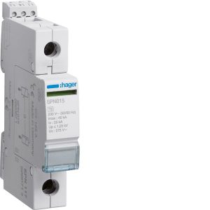 Hager SPN117 Överspänningsskydd begränsar restspänning till =1,5 kV Med fjärrkontakt, 400 V