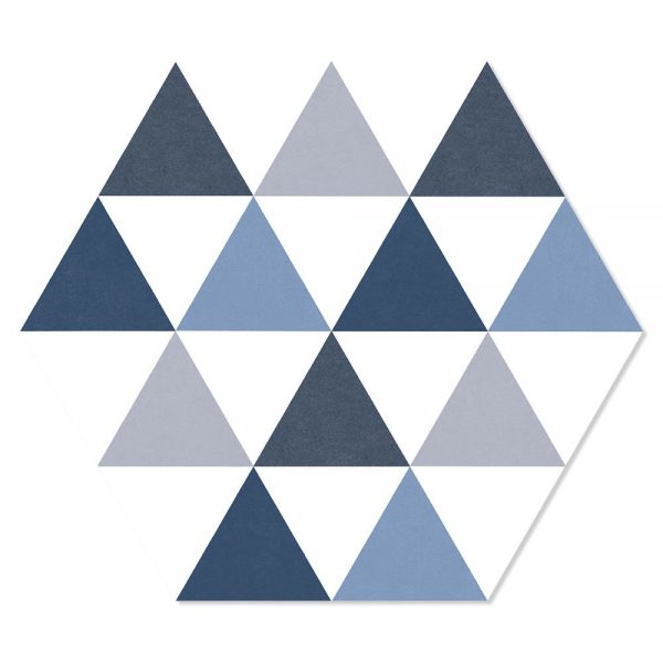 Hexagon Klinker Delta Blå 25x22 cm