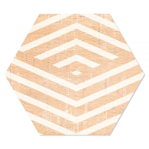 Hexagon Klinker Harlem Hex 25 Beige Mönstrad 25x22 cm