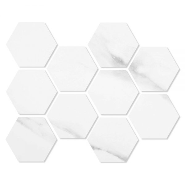 Hexagon Mosaik Klinker Duomo Vit 21x30