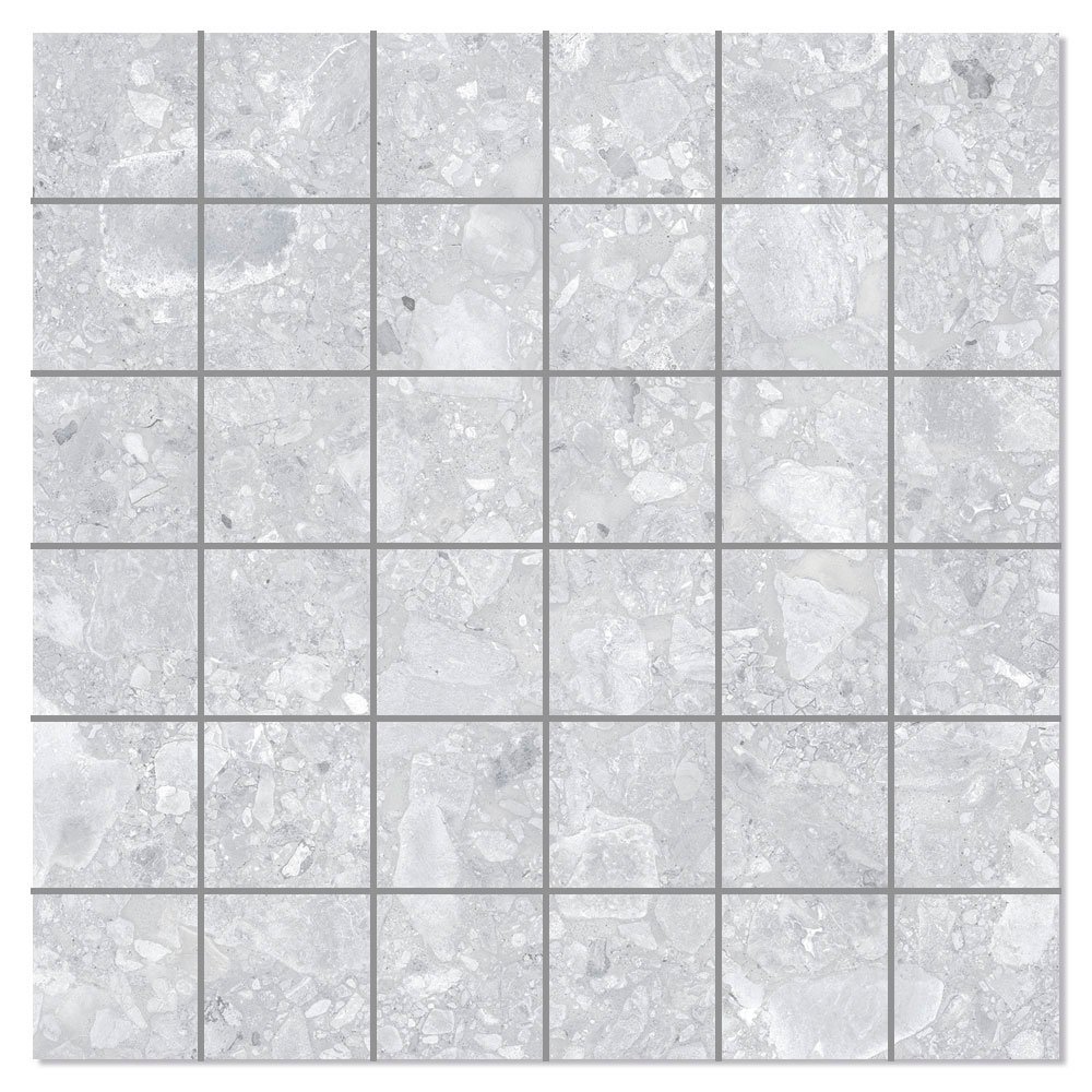 Mosaik Klinker Flodsten Ljusgrå Matt 30x30 (5x5) cm Mosaik Klinker Flodsten Ljusgrå Matt 30x30 (5x5) cm
