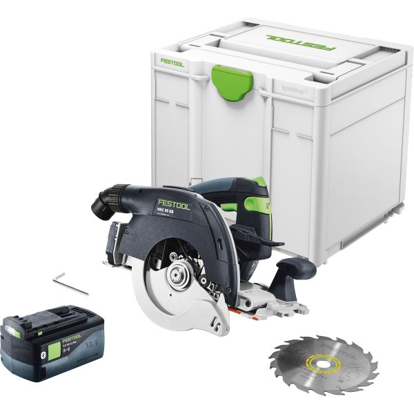Festool HKC 55 EB-Basic-5,2 Cirkelsåg med 5,2 Ah batteri Festool HKC 55 EB-Basic-5,2 Cirkelsåg med 5,2 Ah batteri