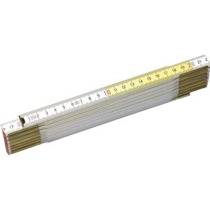 STANLEY 0-35-458 Tumstock trä, vit/gul, 2 m